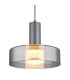 Grant Pendant Ceiling Light Grey Matt Smoke Glass Shade LED 3000K-3