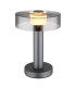 Grant Integrated LED Table Lamp Grey Matt Smoke Glass Shade LED 3000K-1