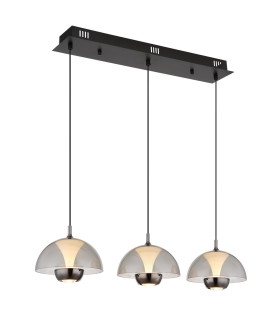 Arus Bar Pendant Ceiling Light Matt Black 3x LED 3000K-1