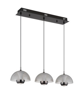 Arus Bar Pendant Ceiling Light Matt Black 3x LED 3000K-2