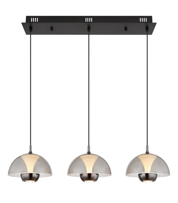 Arus Bar Pendant Ceiling Light Matt Black 3x LED 3000K-3