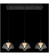 Arus Bar Pendant Ceiling Light Matt Black 3x LED 3000K-6