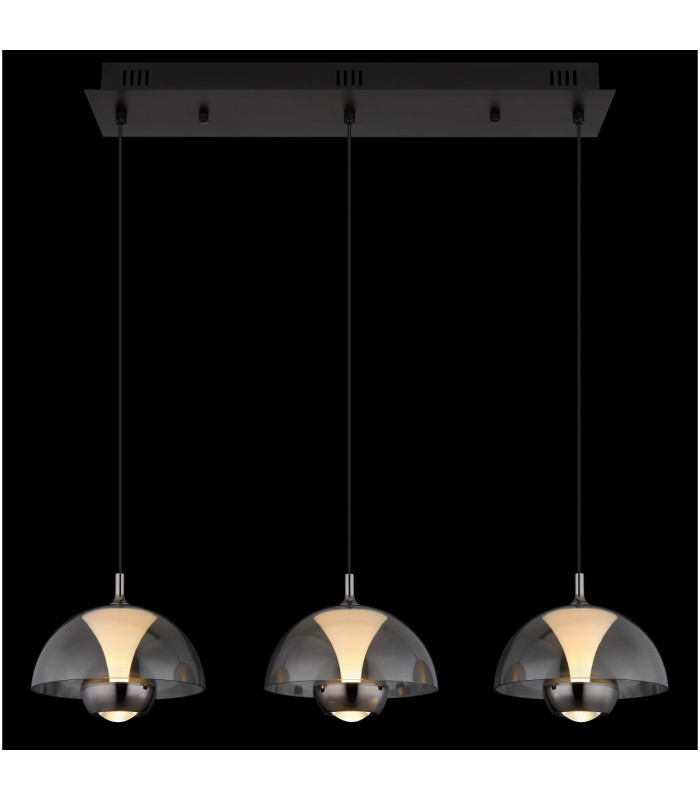 Arus Bar Pendant Ceiling Light Matt Black 3x LED 3000K-6