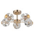 Floriella Ceiling Light Gold Colors Crystals Clear Glass Shade LED 3000K-2