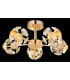 Floriella Ceiling Light Gold Colors Crystals Clear Glass Shade LED 3000K-3