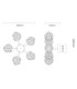 Floriella Ceiling Light Gold Colors Crystals Clear Glass Shade LED 3000K-7