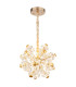 Floriella Pendant Ceiling Light Gold Colors Crystals Clear Glass Shade LED 3000K-1