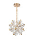 Floriella Pendant Ceiling Light Gold Colors Crystals Clear Glass Shade LED 3000K-2