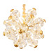 Floriella Pendant Ceiling Light Gold Colors Crystals Clear Glass Shade LED 3000K-3