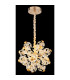 Floriella Pendant Ceiling Light Gold Colors Crystals Clear Glass Shade LED 3000K-4