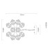 Floriella Pendant Ceiling Light Gold Colors Crystals Clear Glass Shade LED 3000K-6