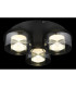 Belinda Shade Cluster Ceiling Light Matt Black Smoke Glass Shade 3x LED 4000K-3