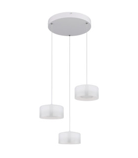 Belinda Cluster Pendant Ceiling Light White Matt Opal Glass Shade 3x LED 4000K-2