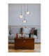 Belinda Cluster Pendant Ceiling Light Matt Black Smoke Glass Shade 3x LED 4000K-5