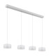 Belinda Bar Pendant Ceiling Light White Matt Opal Glass Shade 4x LED 4000K-2
