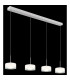 Belinda Bar Pendant Ceiling Light White Matt Opal Glass Shade 4x LED 4000K-4