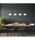 Belinda Bar Pendant Ceiling Light White Matt Opal Glass Shade 4x LED 4000K-6