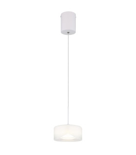 Belinda Slim Pendant Ceiling Light White Matt Opal Glass Shade LED 4000K-1