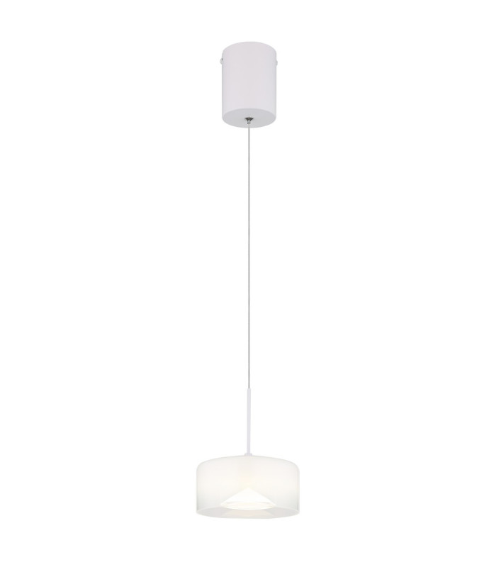 Belinda Slim Pendant Ceiling Light White Matt Opal Glass Shade LED 4000K-1