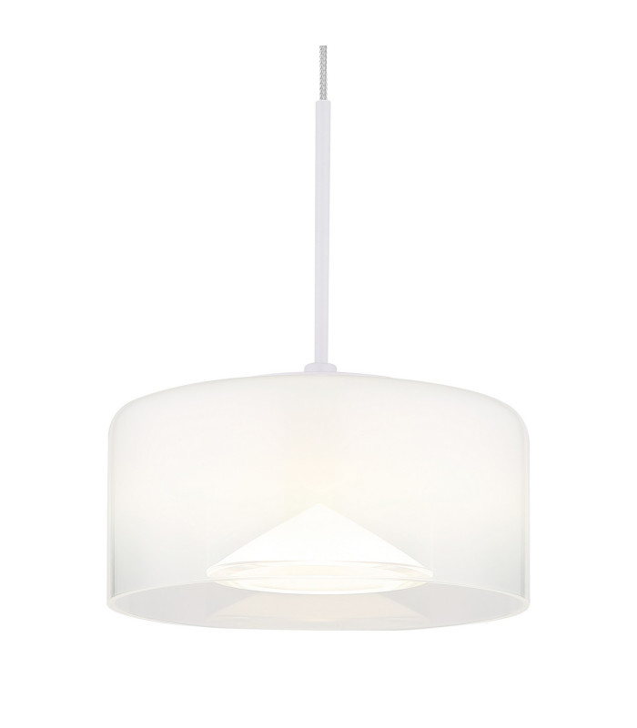 Belinda Slim Pendant Ceiling Light White Matt Opal Glass Shade LED 4000K-3