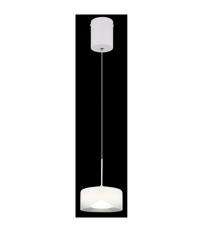 Belinda Slim Pendant Ceiling Light White Matt Opal Glass Shade LED 4000K-4
