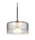 Belinda Slim Pendant Ceiling Light Matt Black Smoke Glass Shade LED 4000K-3