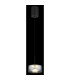 Belinda Slim Pendant Ceiling Light Matt Black Smoke Glass Shade LED 4000K-4