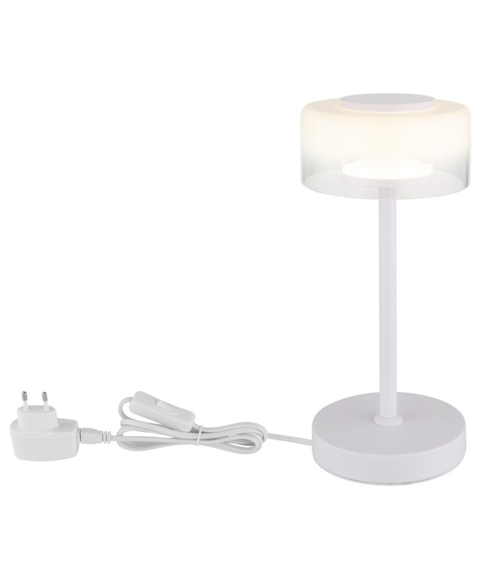 Belinda Integrated LED Table Lamp White Matt Opal Glass Shade LED 4000K-4
