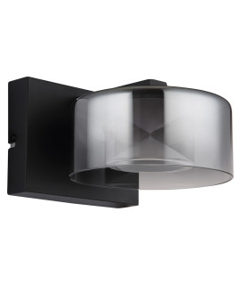 Belinda Integrated LED Wall Lamp Matt Black Smoke Glass Shade LED 4000K-2