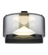 Belinda Integrated LED Wall Lamp Matt Black Smoke Glass Shade LED 4000K-3