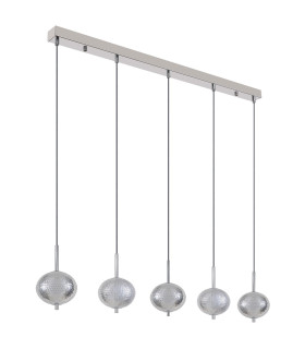 Aida Bar Pendant Ceiling Light Chrome 5x LED 3000-4500K-2