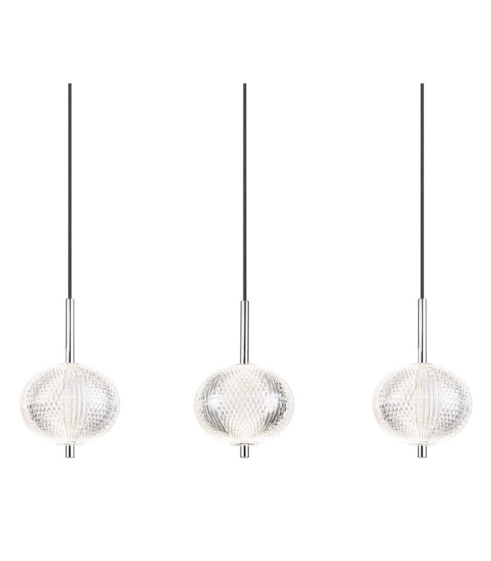 Aida Bar Pendant Ceiling Light Chrome 5x LED 3000-4500K-4
