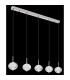 Aida Bar Pendant Ceiling Light Chrome 5x LED 3000-4500K-5