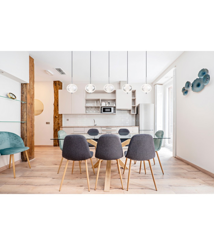 Aida Bar Pendant Ceiling Light Chrome 5x LED 3000-4500K-9