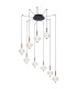 Aida Cluster Pendant Ceiling Light Matt Black 9x LED 3000-4500K-1