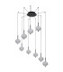 Aida Cluster Pendant Ceiling Light Matt Black 9x LED 3000-4500K-2