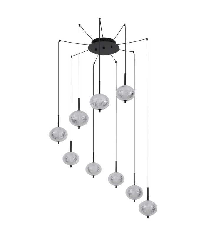 Aida Cluster Pendant Ceiling Light Matt Black 9x LED 3000-4500K-2