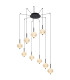 Aida Cluster Pendant Ceiling Light Matt Black 9x LED 3000-4500K-5