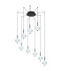 Aida Cluster Pendant Ceiling Light Matt Black 9x LED 3000-4500K-6