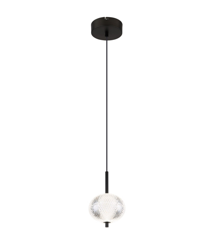 Aida Slim Pendant Ceiling Light Matt Black LED 3000-4500K-1