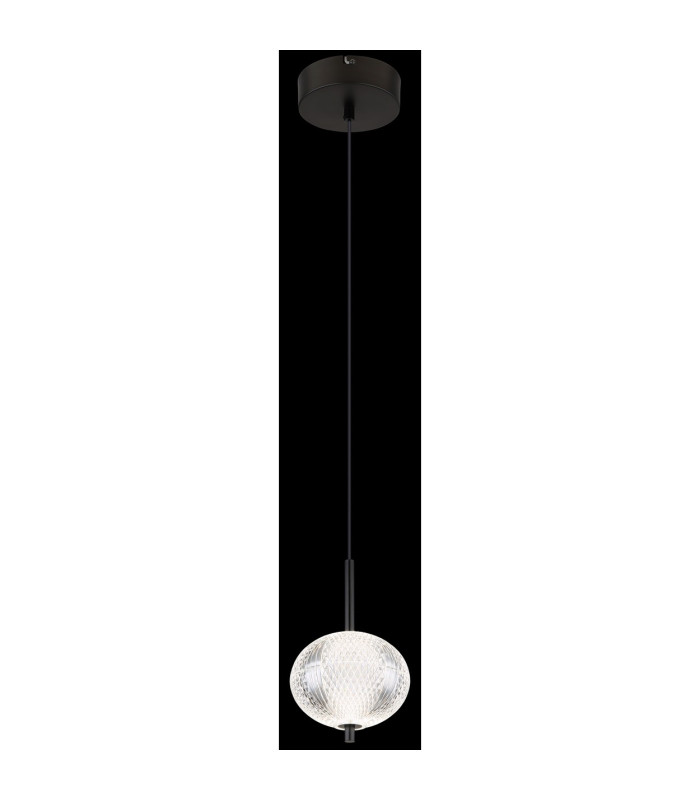 Aida Slim Pendant Ceiling Light Matt Black LED 3000-4500K-4