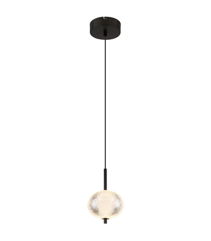 Aida Slim Pendant Ceiling Light Matt Black LED 3000-4500K-5