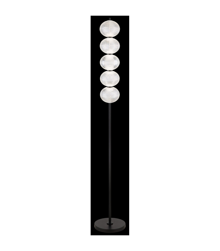 Aida LED Integrated Floor Lamp Matt Black LED Dimmable 3000-4500K Touch Dimmer-4