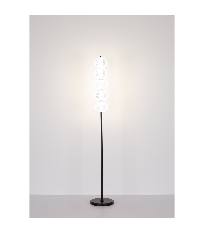 Aida LED Integrated Floor Lamp Matt Black LED Dimmable 3000-4500K Touch Dimmer-9