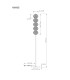 Aida LED Integrated Floor Lamp Matt Black LED Dimmable 3000-4500K Touch Dimmer-12