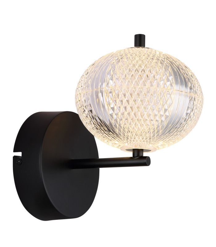 Aida Globe Wall Lights Matt Black LED 3000-4500K-6