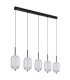 Kurius Bar Pendant Ceiling Light Matt Black 5x LED 3000-4500K-2