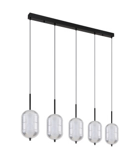 Kurius Bar Pendant Ceiling Light Matt Black 5x LED 3000-4500K-2