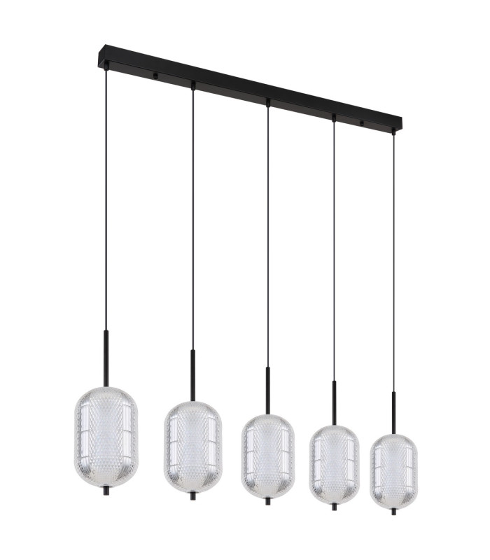 Kurius Bar Pendant Ceiling Light Matt Black 5x LED 3000-4500K-2