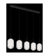 Kurius Bar Pendant Ceiling Light Matt Black 5x LED 3000-4500K-5